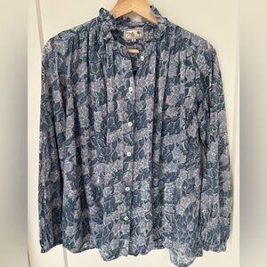 Mille Francesca Top in Blue Pansy - Women’s Size Small